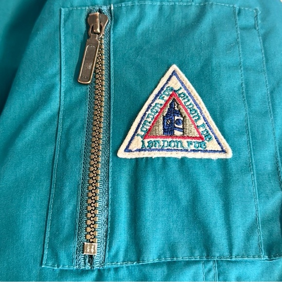 Down Vtg London Fog parka with removable down lining in teal. Size Large Long - Picture 7 of 14